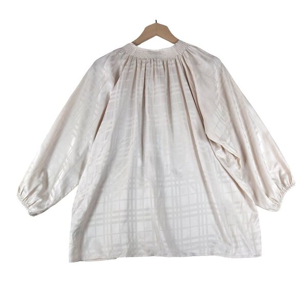 Tucker for Target XL Cream Blouse Romantic Poetcore Minimalist Satin Sheen - Picture 2 of 9